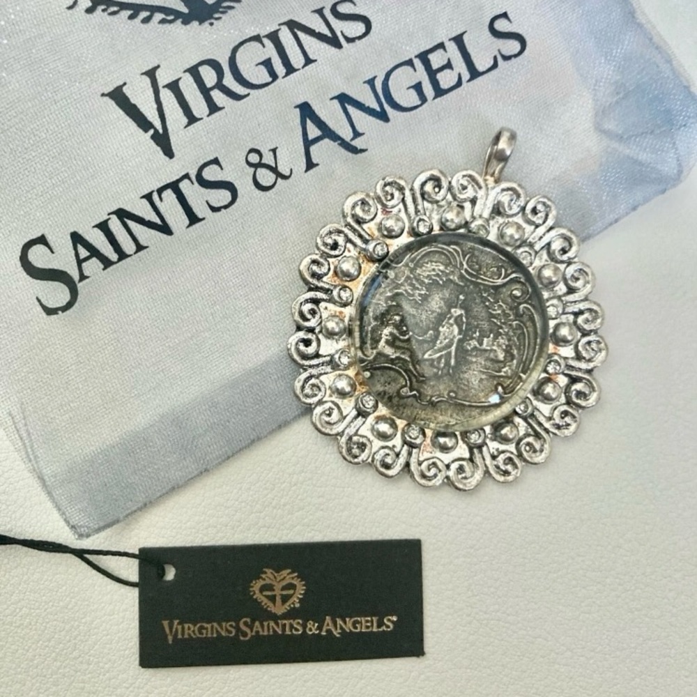 RARE Unworn Virgins Saints & Angels VSA Lovers Medallion Silver